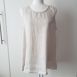 Sigrid Olsen Linen Sleeveless Top